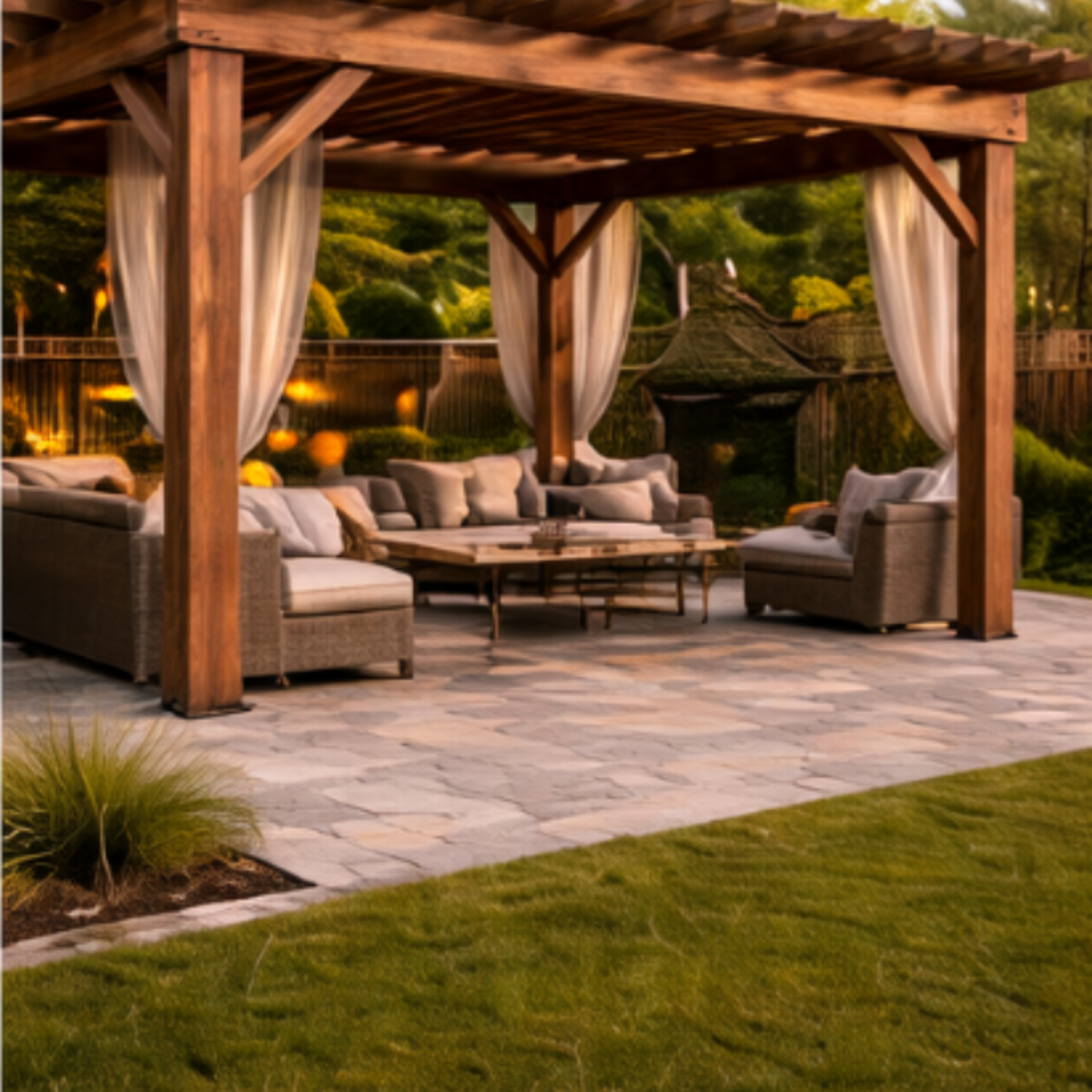 Timber Elite<br><br> Timeless backyard structure designed to complement any home style with a warm, classic appearance.  Features balanced beam proportions and traditional rafter layout to create a familiar, inviting outdoor space. The traditional pergola blends naturally with wood decks, patios, and established landscapes, providing structure without overpowering the space.<br><br>Best for: Most homes and homeowners who want a proven, comfortable backyard design that never goes out of style.
